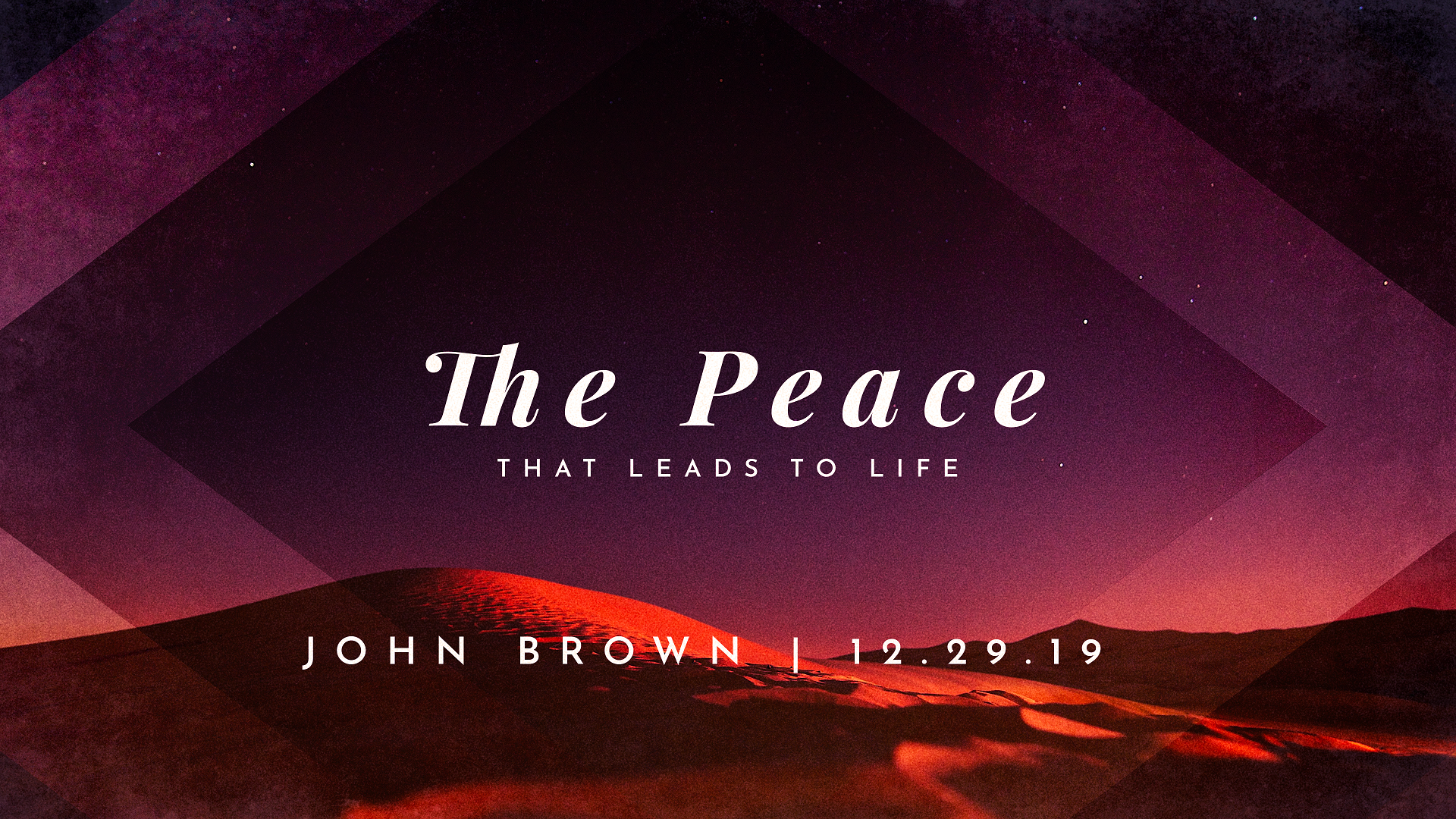 The Peace That Leads To Life