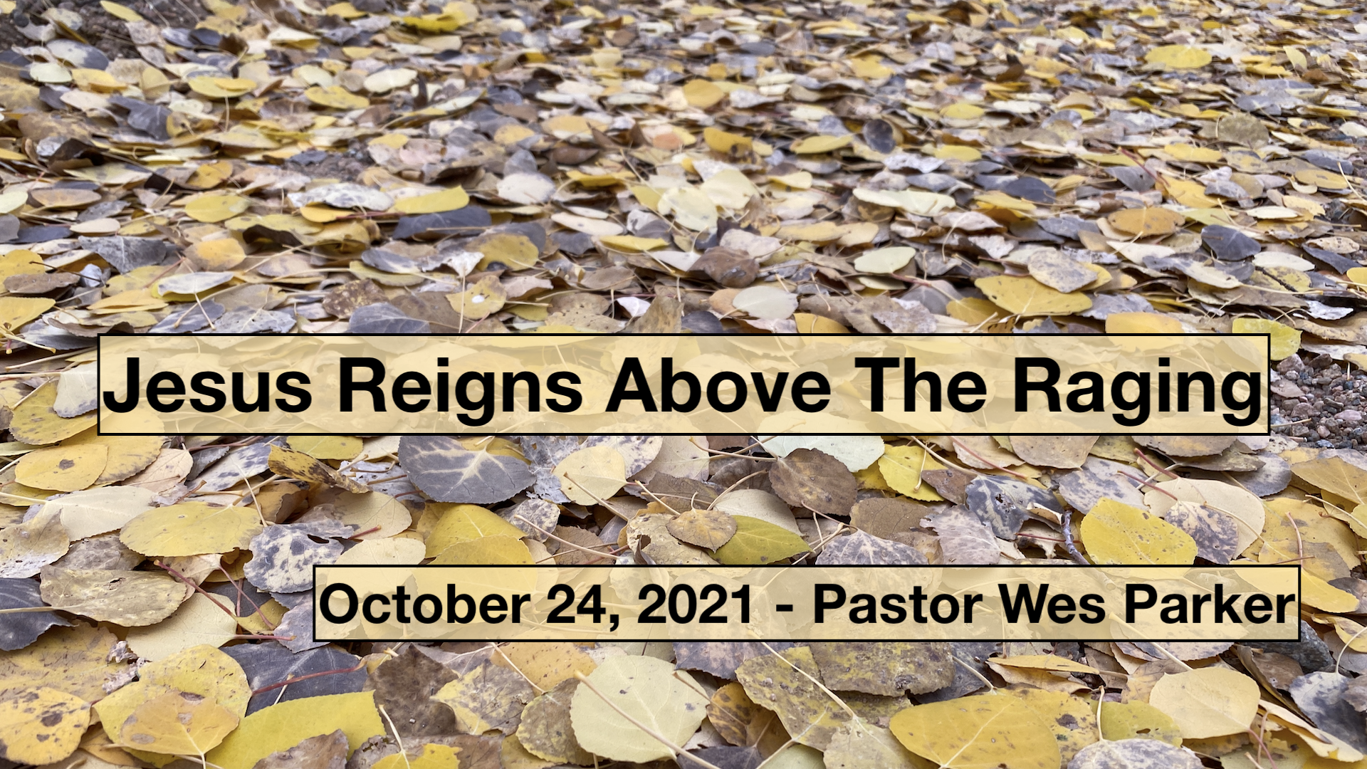 Jesus Reigns Above The Raging