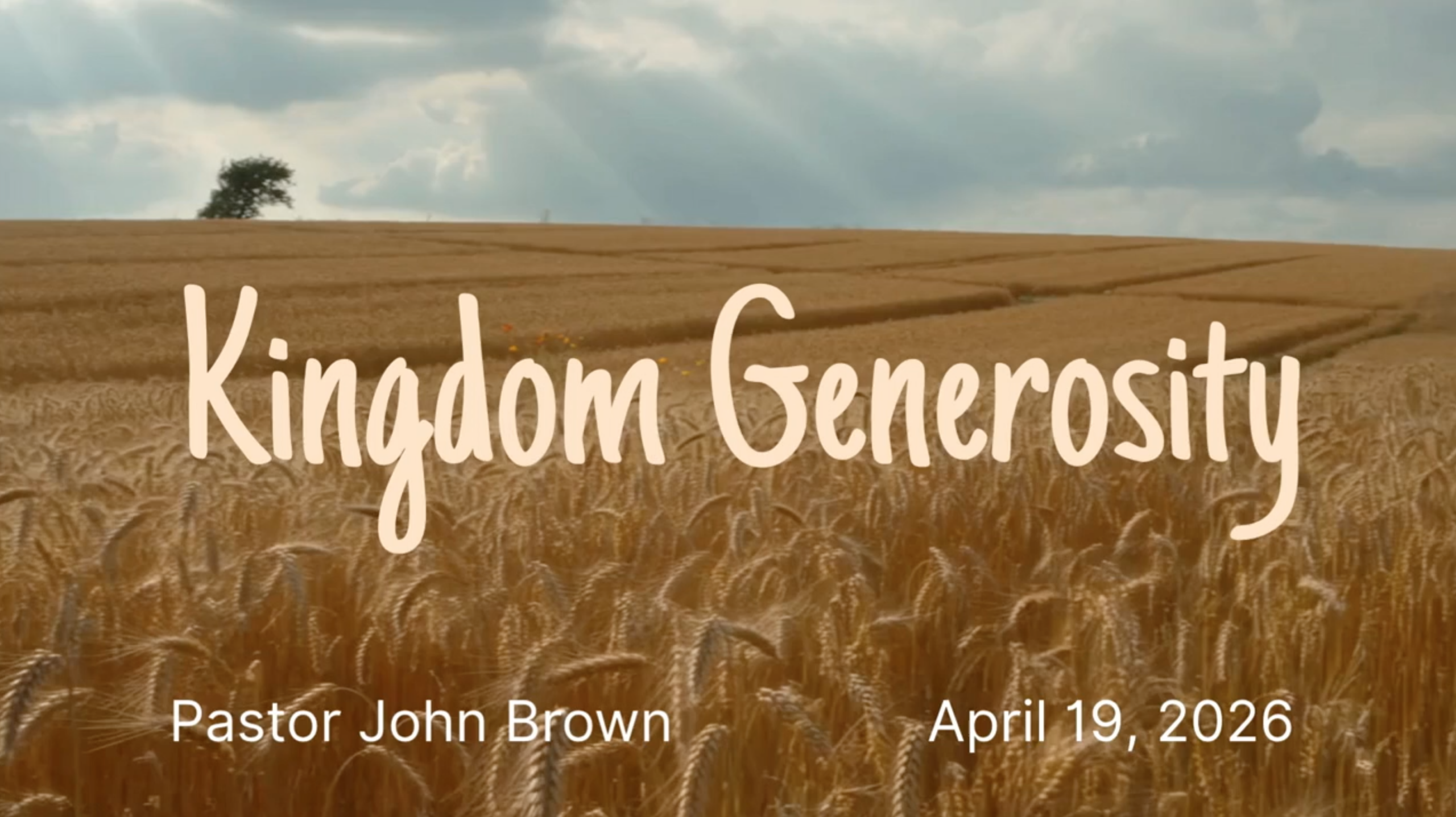 Kingdom Generosity